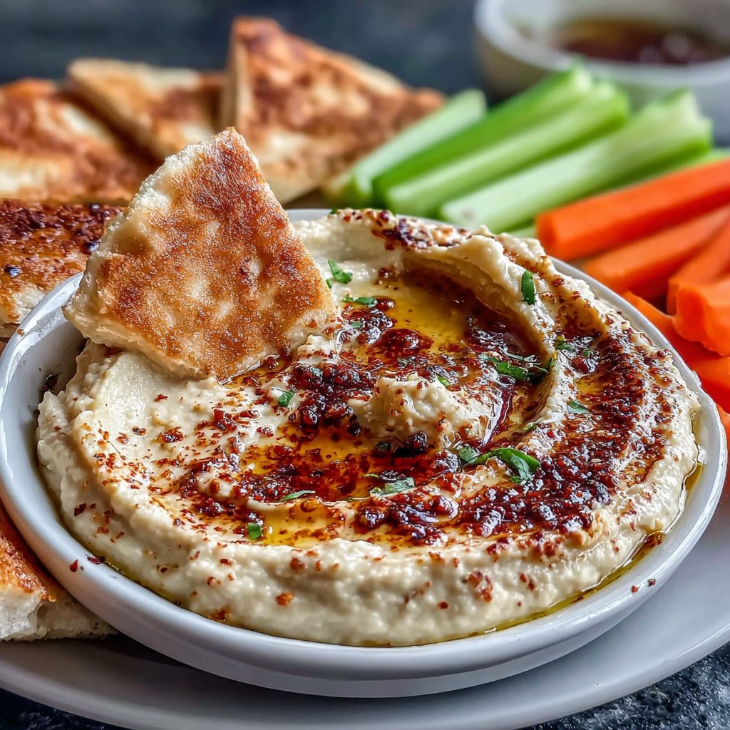 Simple Hummus Lunch Plate