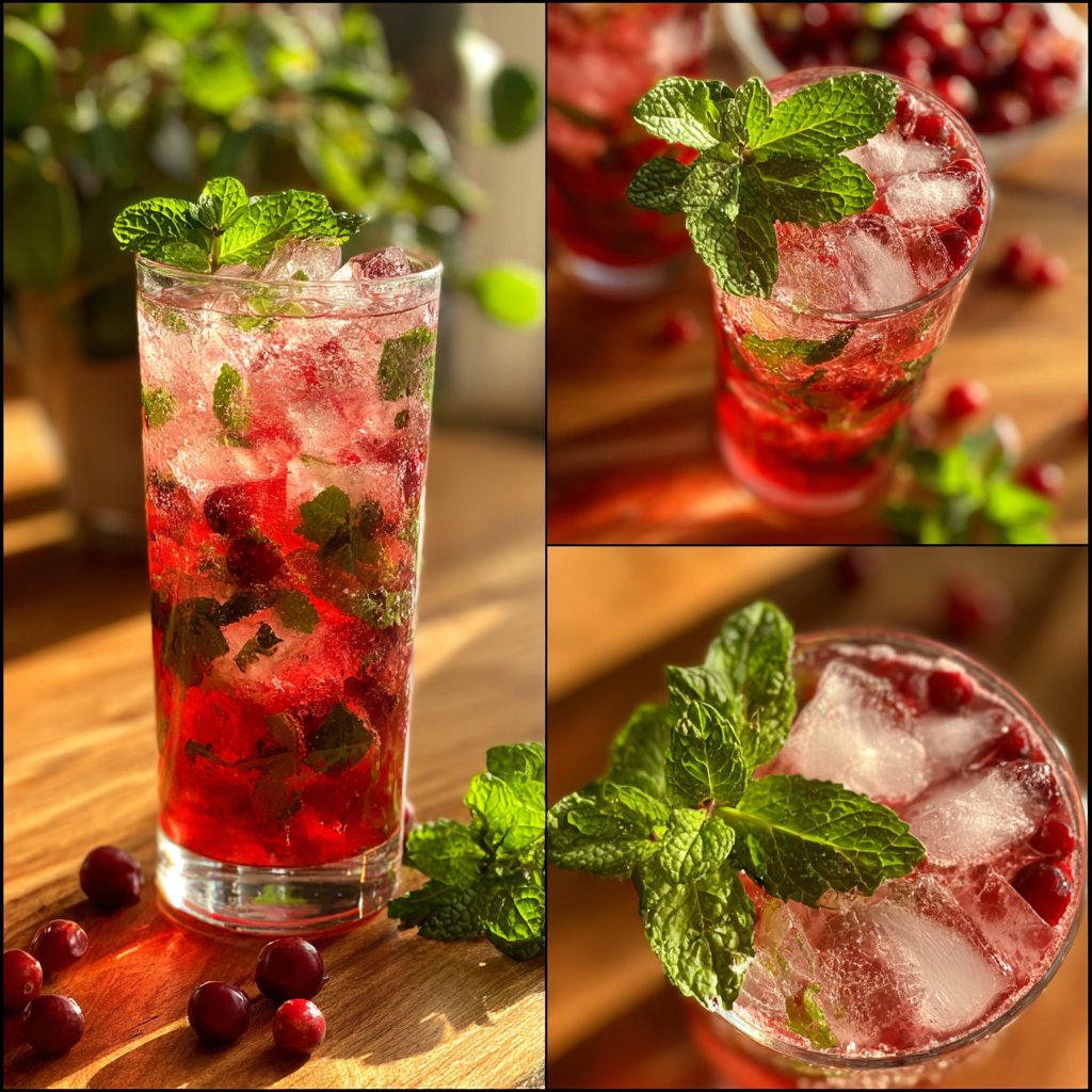 Cranberry Mojito Mocktail