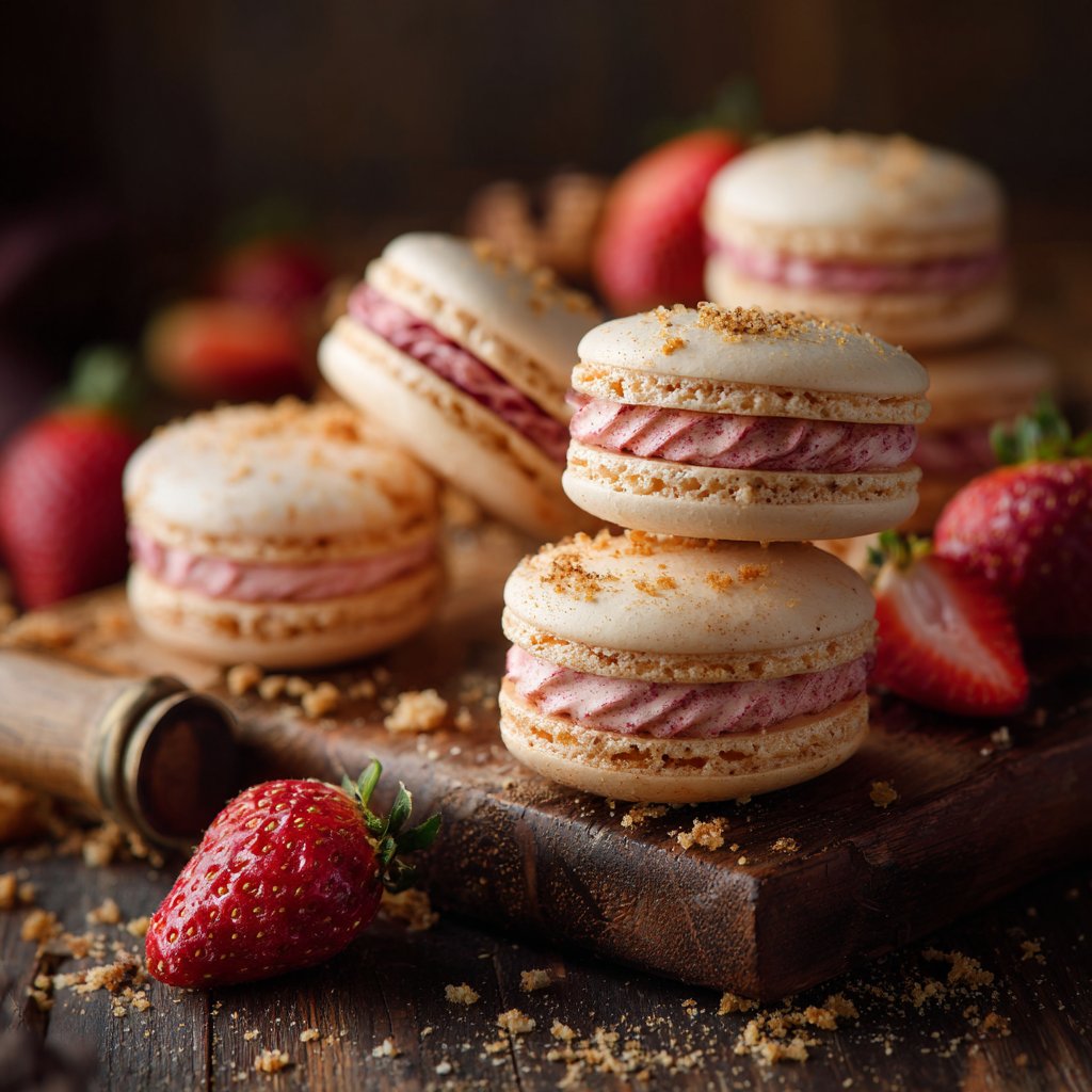 Gourmet Strawberry Macarons