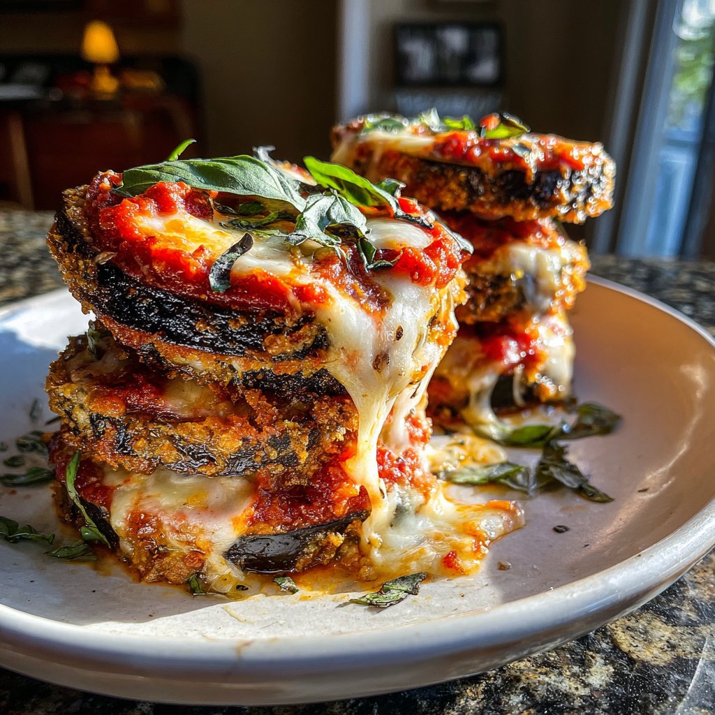 Eggplant Parmesan Stacks
