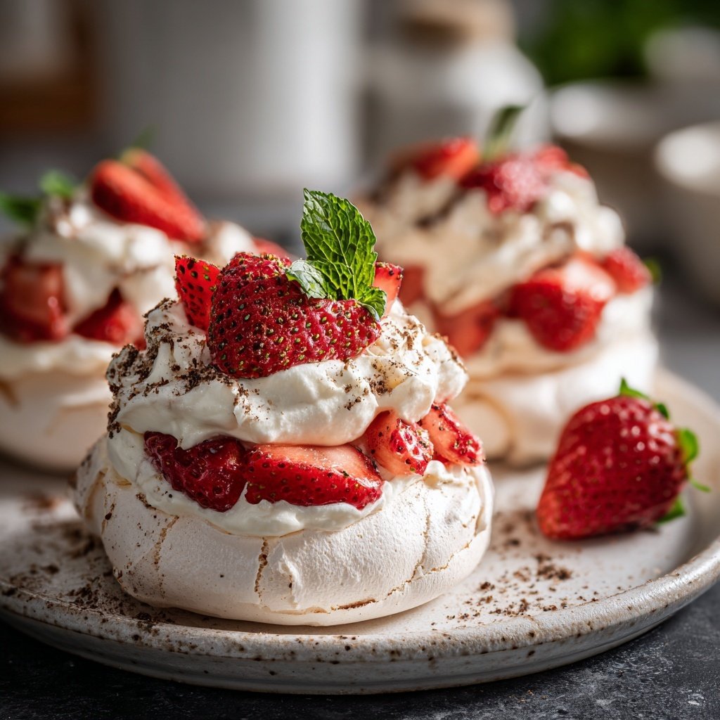 Mini Strawberry Pavlova Treats